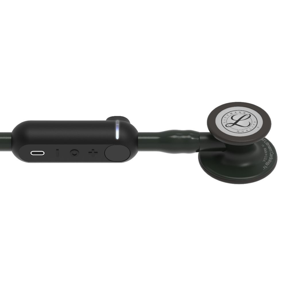 #8480 3M™ Littmann® CORE Digital Stethoscope, Black Chestpiece, Tube, Stem and Headset, 27 inch