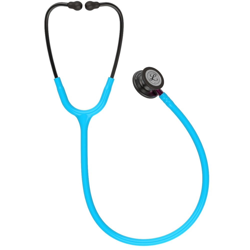 #5872 3M™ Littmann® Classic III™ Monitoring Stethoscope, Smoke Chestpiece, Turquoise Tube, Pink Stem and Smoke Headset, 27 inch