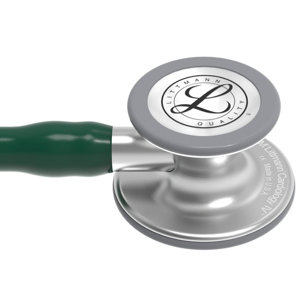 #6155 3M™ Littmann® Cardiology IV™ Diagnostic Stethoscope, Standard-Finish Chestpiece, Hunter Green Tube, 27 inch