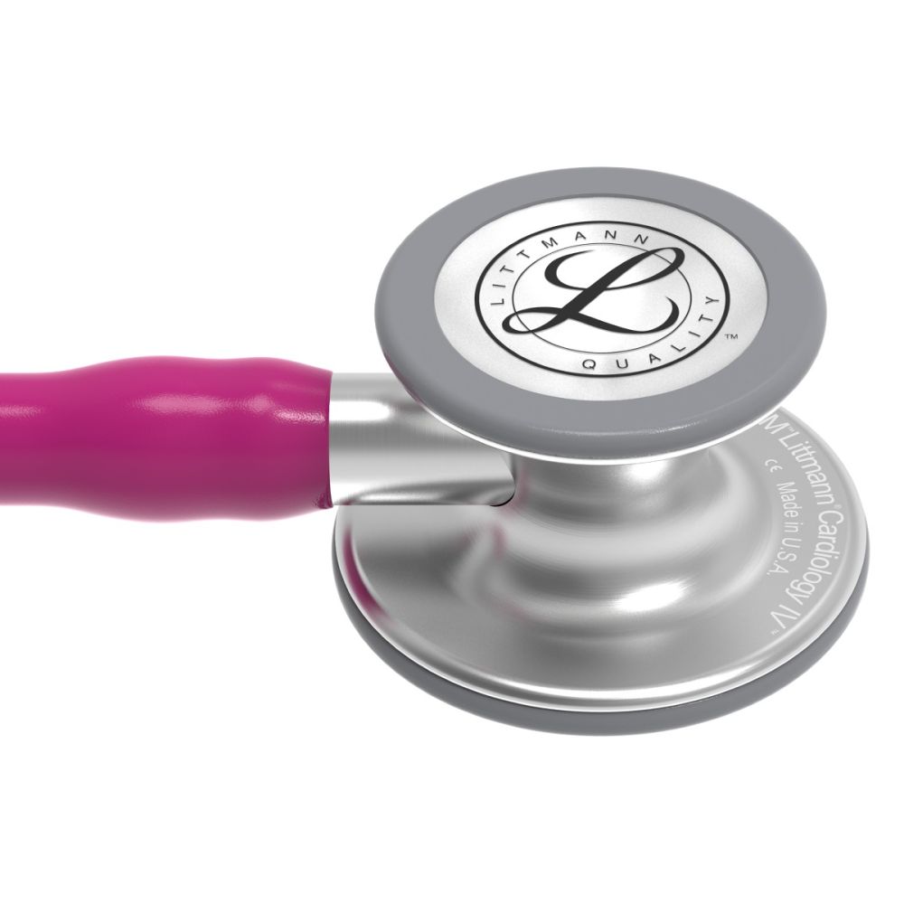 #6158 3M™ Littmann® Cardiology IV™ Diagnostic Stethoscope, Standard-Finish Chestpiece, Raspberry Tube, 27 inch
