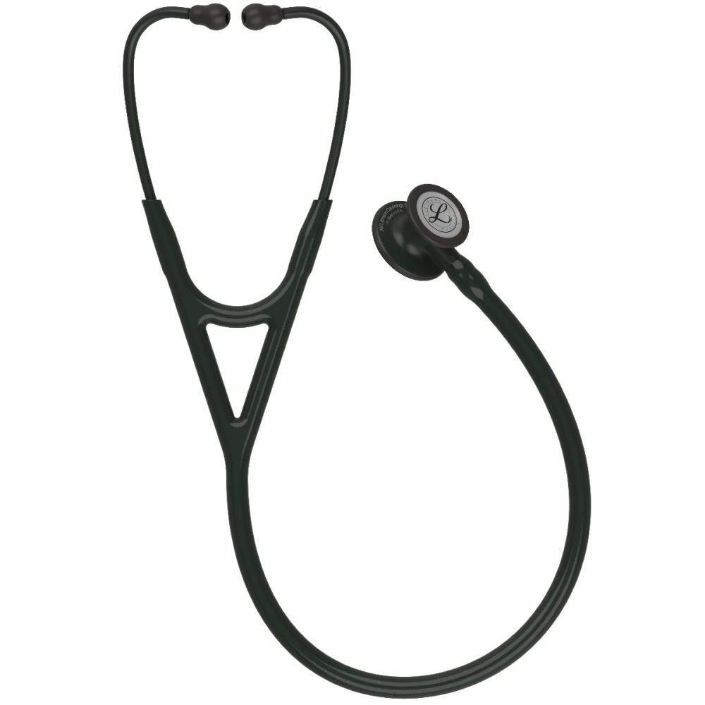 #6163 3M™ Littmann® Cardiology IV™ Diagnostic Stethoscope, Black-Finish Chestpiece, Black Tube, Stem and Headset, 27 inch