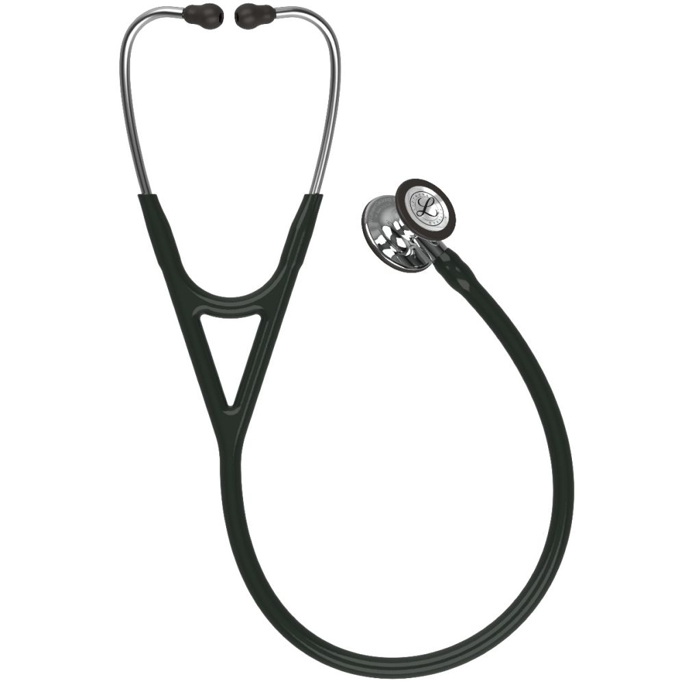 #6177 3M™ Littmann® Cardiology IV™ Diagnostic Stethoscope, Mirror-Finish Chestpiece, Black Tube, Stainless Headset, 27 inch