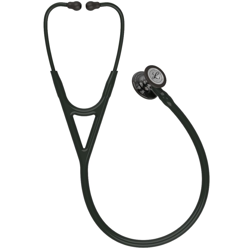 #6232 3M™ Littmann® Cardiology IV™ Diagnostic Stethoscope, High Polish Smoke-Finish Chestpiece, Black Tube, Stem and Headset, 27 inch