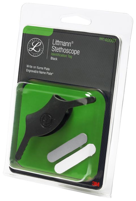 3M™ Littmann® Stethoscope Identification Tag, Black/ Gray