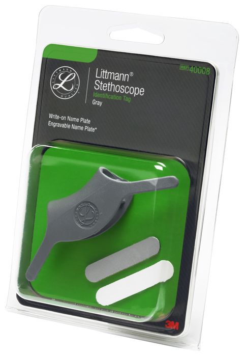 3M™ Littmann® Stethoscope Identification Tag, Black/ Gray
