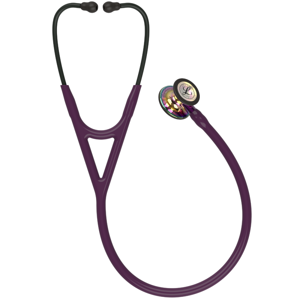 #6239 3M™ Littmann® Cardiology IV™ Diagnostic Stethoscope, High Polish Rainbow Chestpiece, Plum Tube, Violet Stem and Black Headset, 27 inch ( Limited Edition)