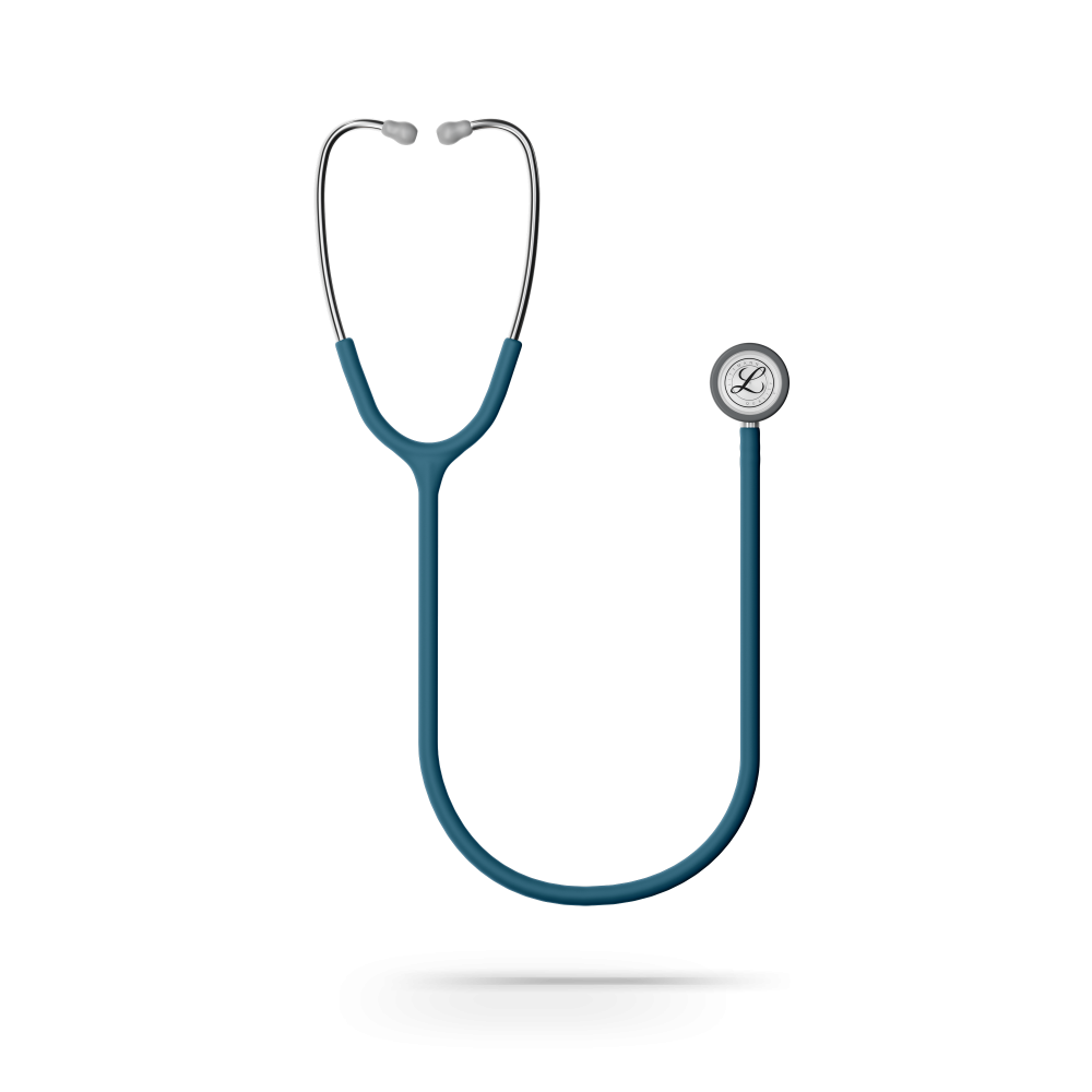 #5623C 3M™ Littmann® Classic III™ Stethoscope, Stainless-finish Chestpiece, Satin Caribbean Blue Tube, 27 inch
