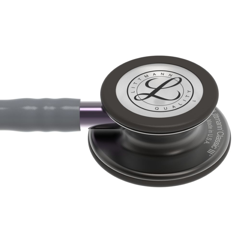 #5873 3M™ Littmann® Classic III™ Monitoring Stethoscope, Smoke Chestpiece, Gray Tube, Violet Gray Stem and Smoke Headset, 27 inch