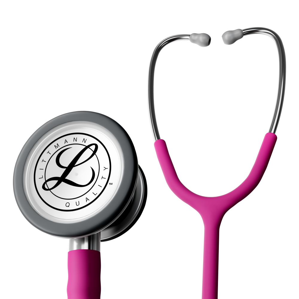 #5648C 3M™ Littmann® Classic III™ Stethoscope, Stainless-finish Chestpiece, Satin Raspberry Tube, 27 inch