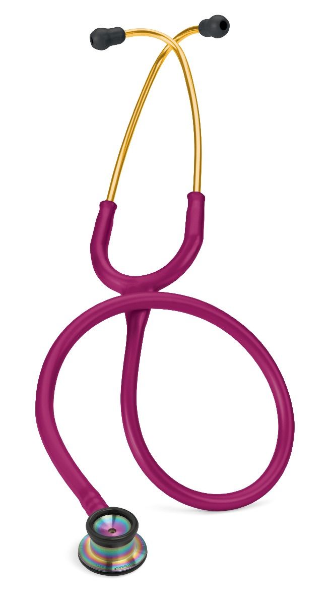 #2157 3M™ Littmann® Classic II Infant Stethoscope, Rainbow-finish Chestpiece, Raspberry Tube, 28 inch