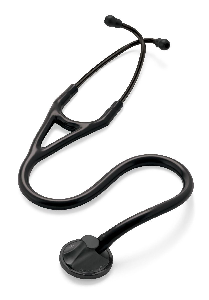 #2161 3M™ Littmann® Master Cardiology™ Stethoscope, Black Plated Chestpiece and Black Headset, Black Tube, 27 inch