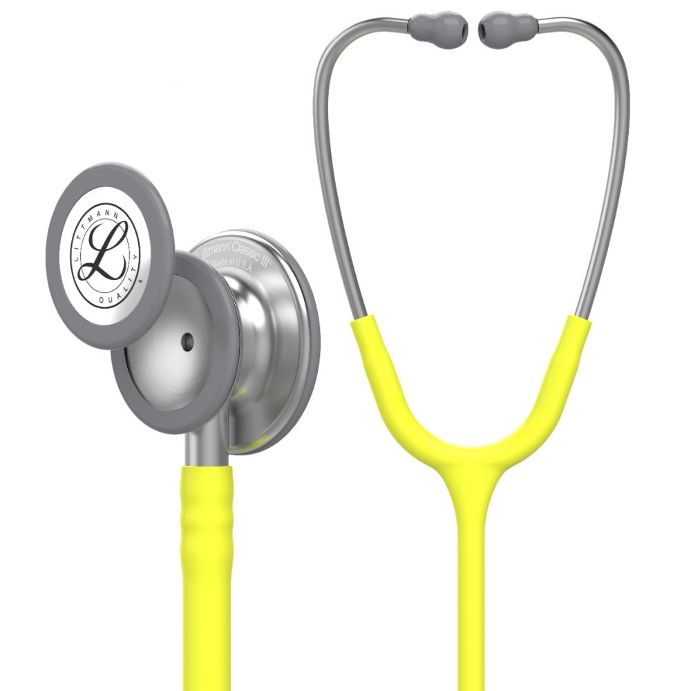 #5839 3M™ Littmann® Classic III™ Monitoring Stethoscope, Lemon-Lime Tube, 27 inc