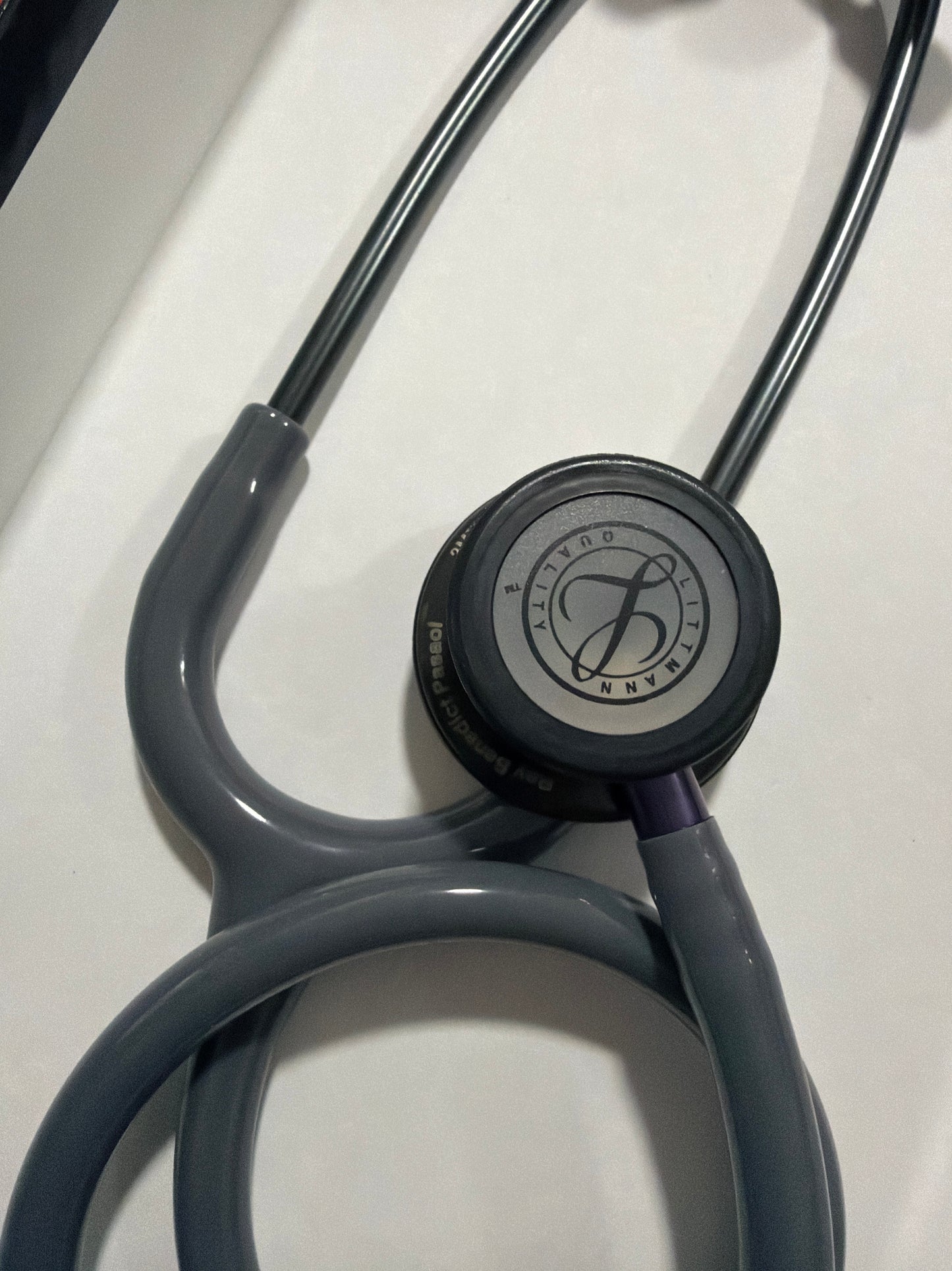 MISENGRAVED- BRANDNEW #5873 3M™ Littmann® Classic III™ Monitoring Stethoscope, Smoke Chestpiece, Gray Tube, Violet Gray Stem and Smoke Headset, 27 inch