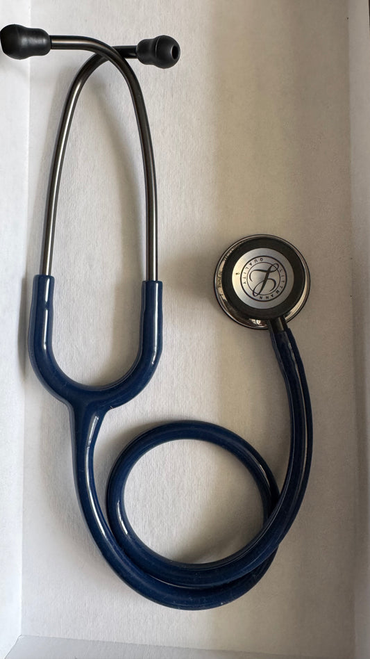 MIS-ENGRAVED 3M™ Littmann® Classic III™ Monitoring Stethoscope - Navy Blue/ Mirror # 5863