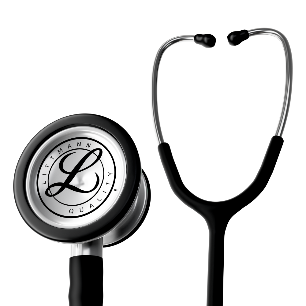 #5620C 3M™ Littmann® Classic III™ Stethoscope, Stainless-finish Chestpiece, Satin Black Tube, 27 inch