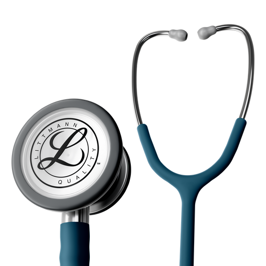 #5623C 3M™ Littmann® Classic III™ Stethoscope, Stainless-finish Chestpiece, Satin Caribbean Blue Tube, 27 inch