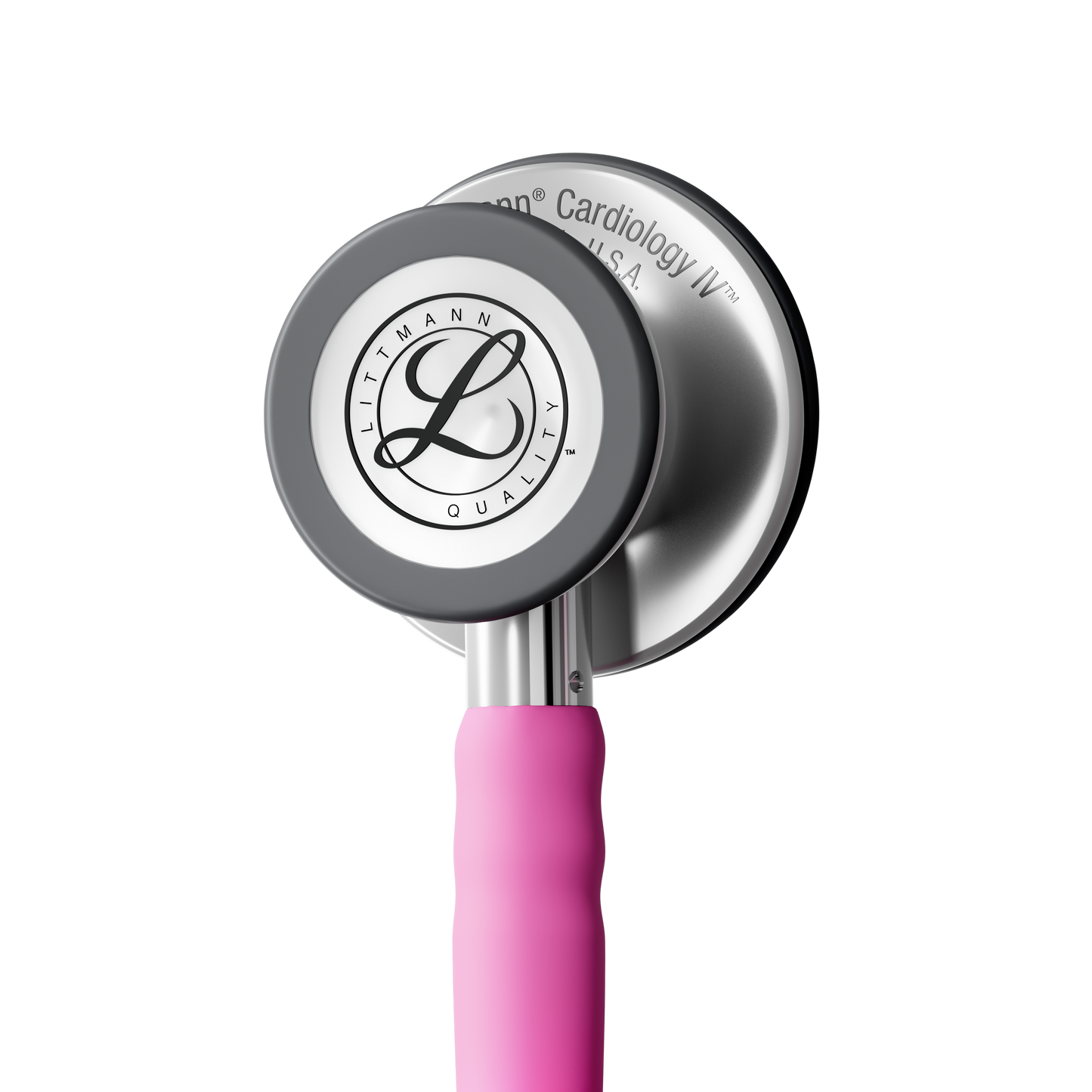 #6159C 3M™ Littmann® Cardiology IV™ Stethoscope, Stainless Steel Chestpiece, Satin Rose Pink Tube, 27 inch